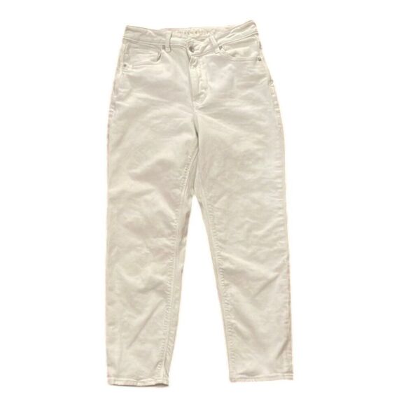 American Eagle White Denim Mom Jeans Womens Size 10 - Picture 1 of 11